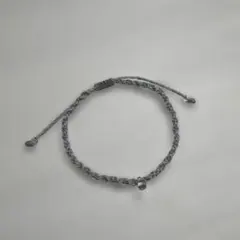 コードブレスレット チェコガラスしずくビーズ 15cm～22cm