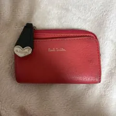 ポールスミス　4連キーケース　コインケース　ファスナー　ピンク　レザー