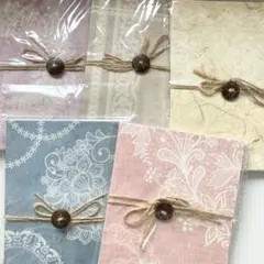 【70】メモ帳 5種 紙もの 素材紙 コラージュ 海外 まとめ売り