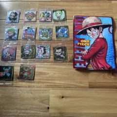 ワンピース ステッカーセット 14枚　ルフィークリアファイル付き