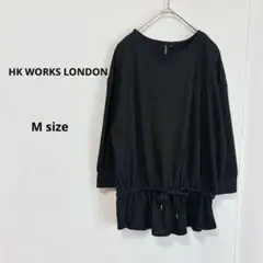 HK WORKS LONDON ウエストギャザーブラウス　M ブラック　長袖のサムネイル