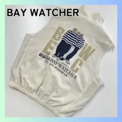 BAY WATCHER フリースベスト　Mサイズ　ベージュ　ホワイト
