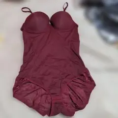 y1216 465バーガンディ ボディスーツ XXLサイズ