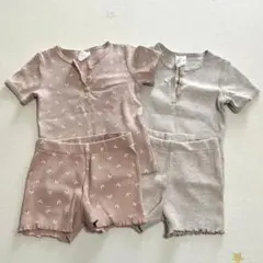 H&M オーガニックコットン Tシャツ&ショートパンツ セットアップ 6-9ヶ月