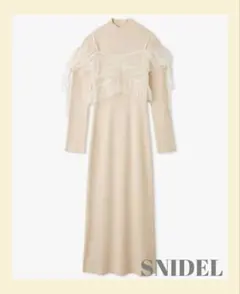 新品未使用 スナイデル SNIDEL チュールトップス＆ニットワンピースセット
