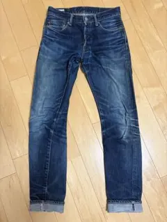 IRON HEART25oz セルビッチ ボタンフライ スーパースリムストレート 