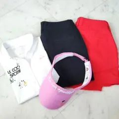 良品 お買い得セット アディダス ルコック Sサイズ 上下セット おまけバイザー