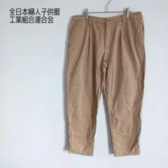 大きいサイズ 4L カジュアルパンツ ウエスト後ろゴム 裏地ドット柄
