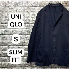 ユニクロ UNIQLO スリムフィット テーラードジャケット ネイビー S
