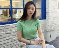 POLO RALPH LAUREN 半袖ケーブルニットセーター