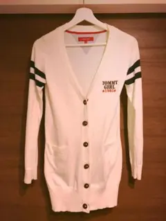 TOMMY GIRL★ニットロングカーディガン(ホワイト)
