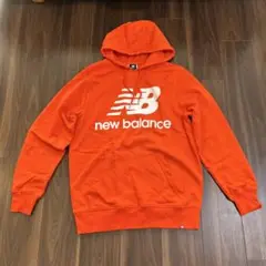 【美品】NewBalance ニューバランス パーカー　オレンジ Lサイズ