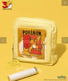 3coins ポケモンコラボ ポーチ ピカチュウ ライチュウ