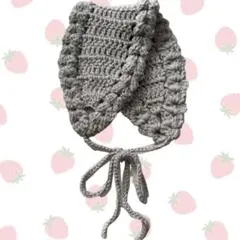 イヤーマフ　ヘッドドレス　耳あて　ハンドメイド　編み物　y2k　韓国