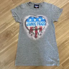 JUNK FOOD ハートロゴ プリントTシャツ グレーのサムネイル