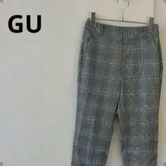 美品✨ GU パンツ スラックス グレー チェック センタープレス