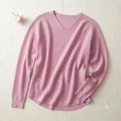 【la.f...】ラエフ Vネック セーター Vネックニット カットソー【L】のサムネイル