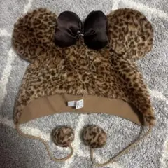 ヒョウ柄 ミッキーファンキャップ ディズニー