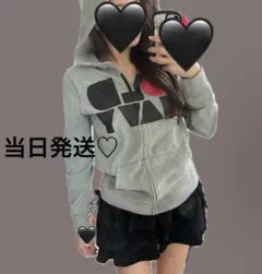 当日発送♡オールドネイビー　ロゴ　グレー フード付きパーカー