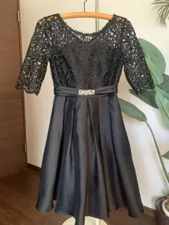 黒レースワンピース#結婚式