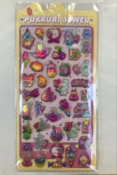 新品　ぷっくりジュエル・ホノグラムステッカー　うさぎ　ドロップ