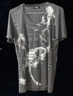 TORNADO MART Vネック Tシャツ グラフィック グレーのサムネイル
