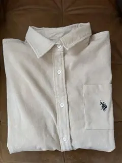 POLOベージュ コーデュロイ 長袖シャツのサムネイル
