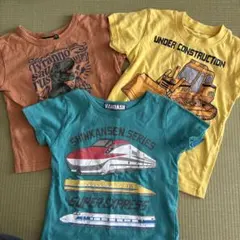 《110cm》子供用Tシャツセット 男の子　半袖　車　恐竜