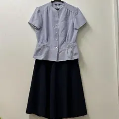 ☆美品☆　スーツ　9号　ブラウス・キュロット　春夏　事務服　制服