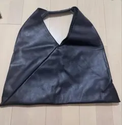 トートバッグ 黒 三角 レザー