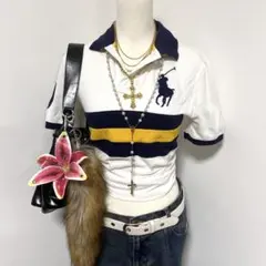 polo ラルフローレン ポロシャツ　ピチ　ビックポニー　 y2k グランジ