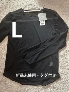 【新品】マメクロゴウチ シアークルーネックT ブラック L UNIQLO