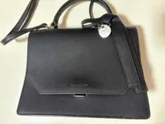 黒 レザー ショルダーバッグ 3仕切り　ジルバイジルスチュアート