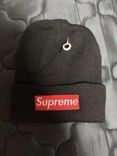 Supreme 黒 ニット帽