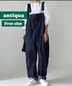 antiqua アンティカ　デニムカーゴサロペット