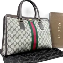 美品　GUCCI グッチ　GGスプリーム ビジネスバッグ