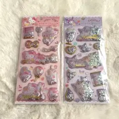 【新品未開封】ハローキティ・クロミ キラキラカプセルシール 2枚セット