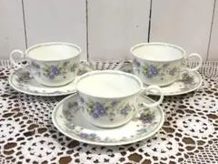 ナルミ　ボーンチャイナ￼ カップアンドソーサー　3客セット￼