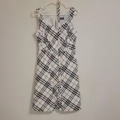 値下げしました バーバリーブルーレーベルキャミソール ノバチェック柄 ホース刺繍 美品 BURBERRY BLUE LABEL バーバリーブルーレーベル ワン