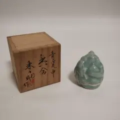 石田来之助作 青磁 干支 鶏 香合 茶道具 - メルカリ