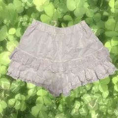 森ガール フェアリーグランジ 00s 段フリル レース ホワイトフレアスカパン