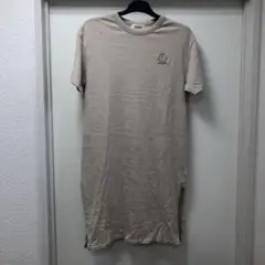 スヌーピー　Tシャツワンピース　Sサイズ　ベージュ