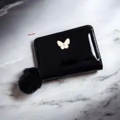 小銭入れ　ミニ財布　ウォレット　カードケース　軽量　ブラック