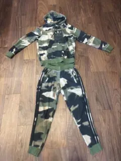 adidas カモフラージュ フード付きスウェットパンツ M