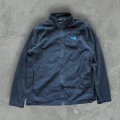 ノースフェイス フリースジャケット ネイビー フルジップ XLサイズ US規格