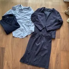 ユナイテッドアローズ　スーツ　スカート　セットアップ　スキッパーシャツ2枚セット