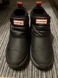 【美品】HUNTER スノーブーツ ブラック23㎝