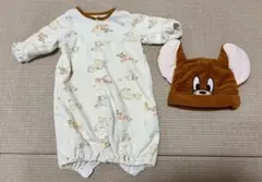 Tom and Jerry ロンパースと帽子セット 50-70cm