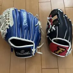 キッズ用　野球グローブ２個セットのサムネイル