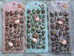 クレヨンしんちゃん 立体ぷにぷにおしりシール 3枚セット やわらか触感